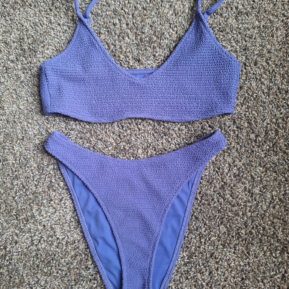 Purple Pacsun Textured Bikini